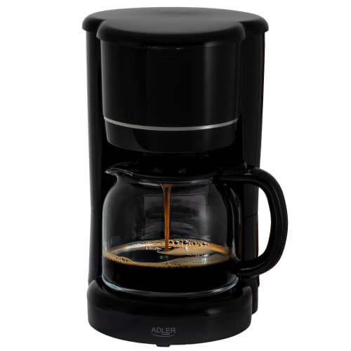 ADLER kavni aparat AD 4383, črn, 1,5 L, pretočni 2