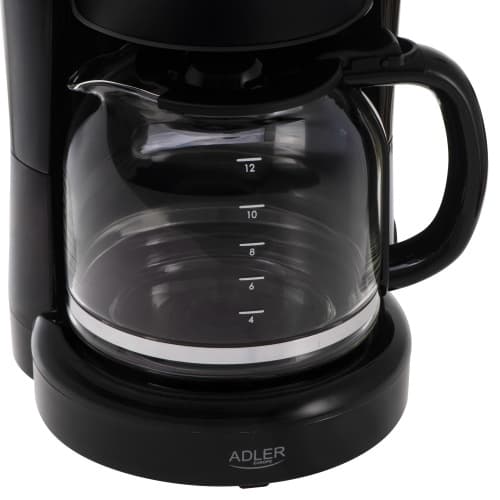 ADLER kavni aparat AD 4383, črn, 1,5 L, pretočni 6