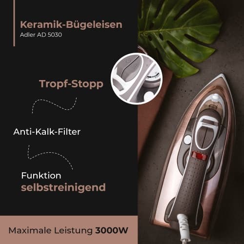 ADLER AD 5030 Keramični likalnik, 3000W 8