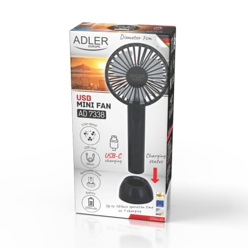 Prenosni USB ventilator ADLER AD 7338, mini ventilator 6