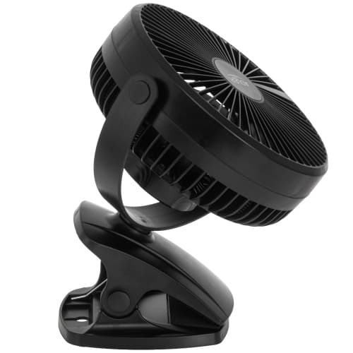 ADLER AD 7342 črn namizni ventilator s sponko, 15,5 cm, USB-C 2