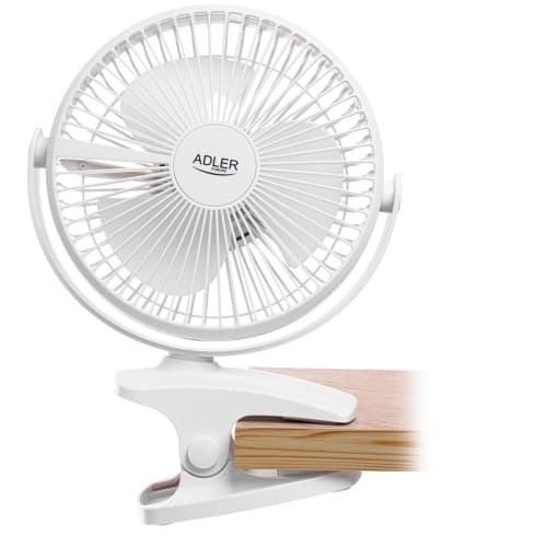 ADLER AD 7342 bel namizni ventilator s sponko, 15,5 cm, USB-C 6