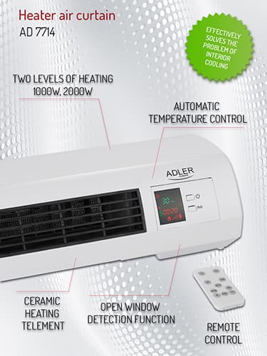 Grelec Adler AD 7714, ventilatorski, kurti-na zraka 2000W 8