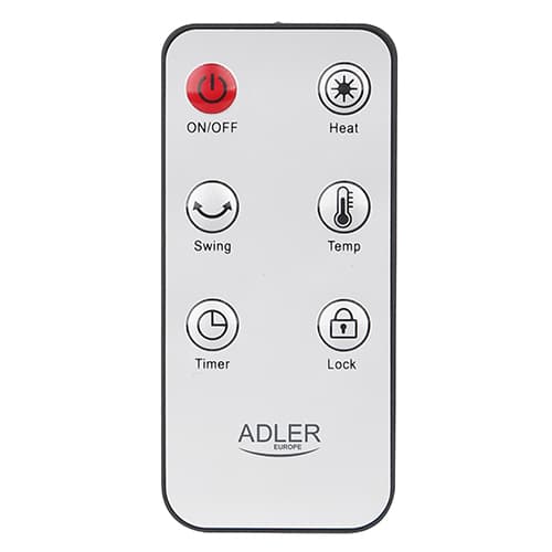 ADLER Termoventilator AD 7738, keramični, LED, s pilotom + timer 3