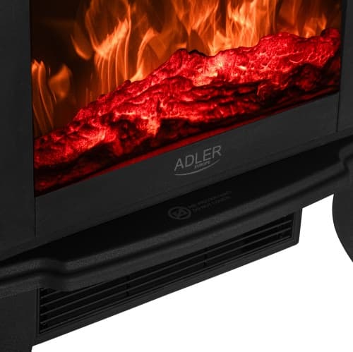 AD 7754 električni kamin, 2 stopnji gretja: 1000W/1800W, 3D efekt plamena 6