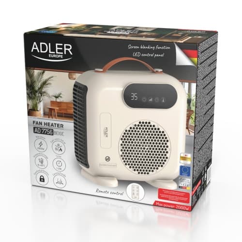 ADLER Termoventilator AD 7756 LED z daljinskim upravljalnikom 2