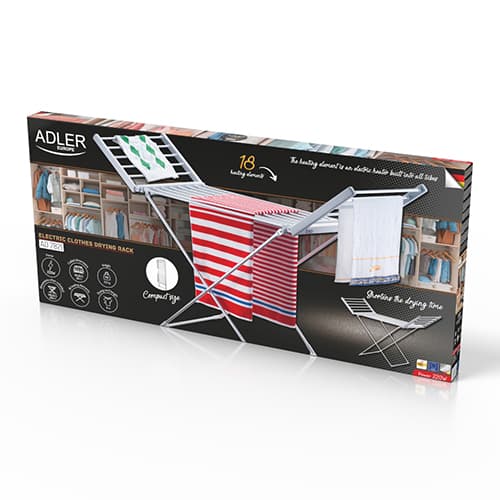 ADLER AD 7821 Zložljiva električna sušilna stojala za oblačila 220W 7