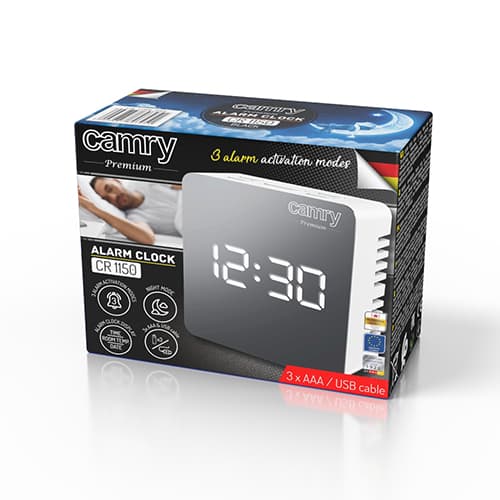 CAMRY CR 1150 LED Budilka, bela 6
