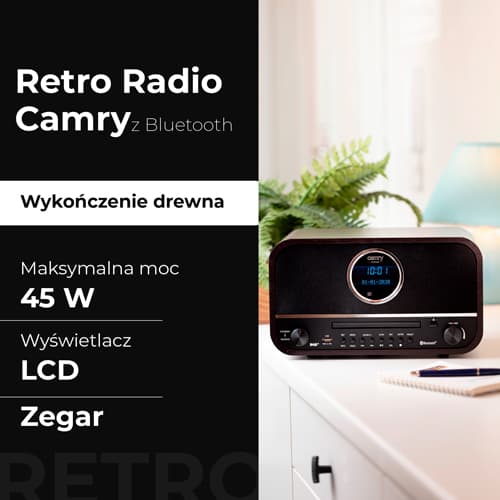 CAMRY CR 1182 Retro radio z Bluetooth 4