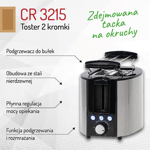Camry CR 3215 Toaster za 2 rezini 8