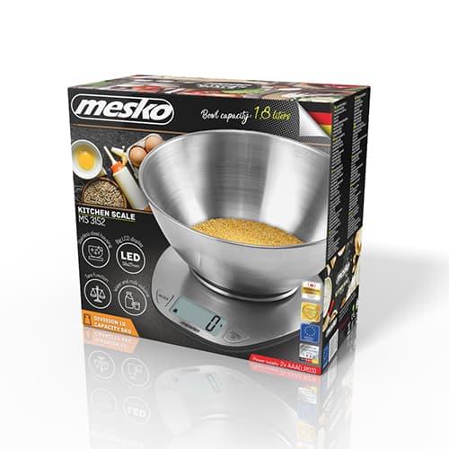 MESKO MS 3152 Kuhinjska Vaga s Posodo 2L 7