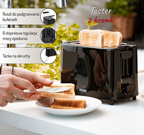 MESKO MS 3220 Toaster za 2 rezini 4