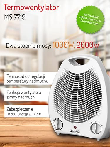 Termoventilator MESKO MS 7719, 2000W 7