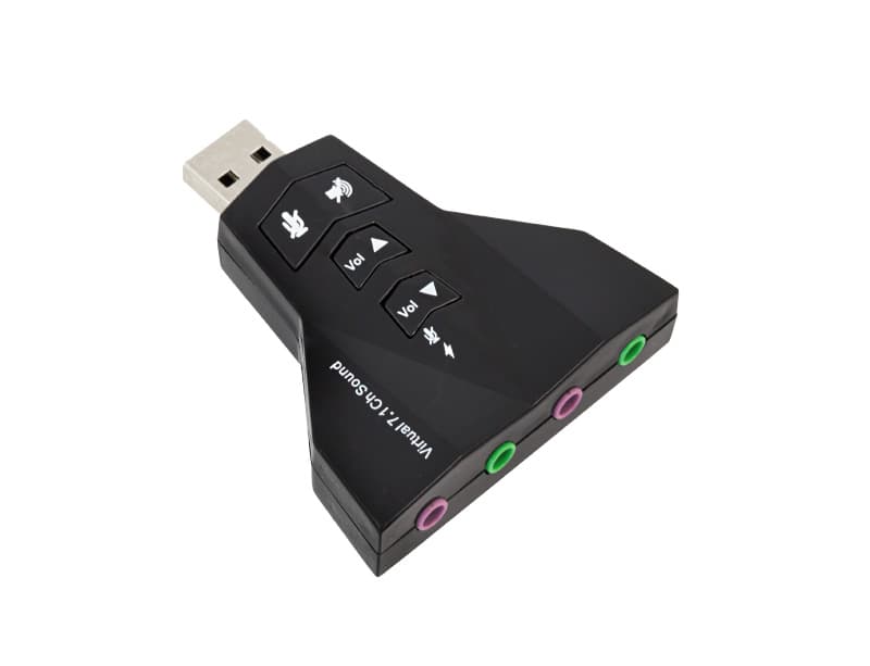 ATL USB zunanja zvočna kartica 7.1, z dvema vhodoma/izhodoma (AK103D)