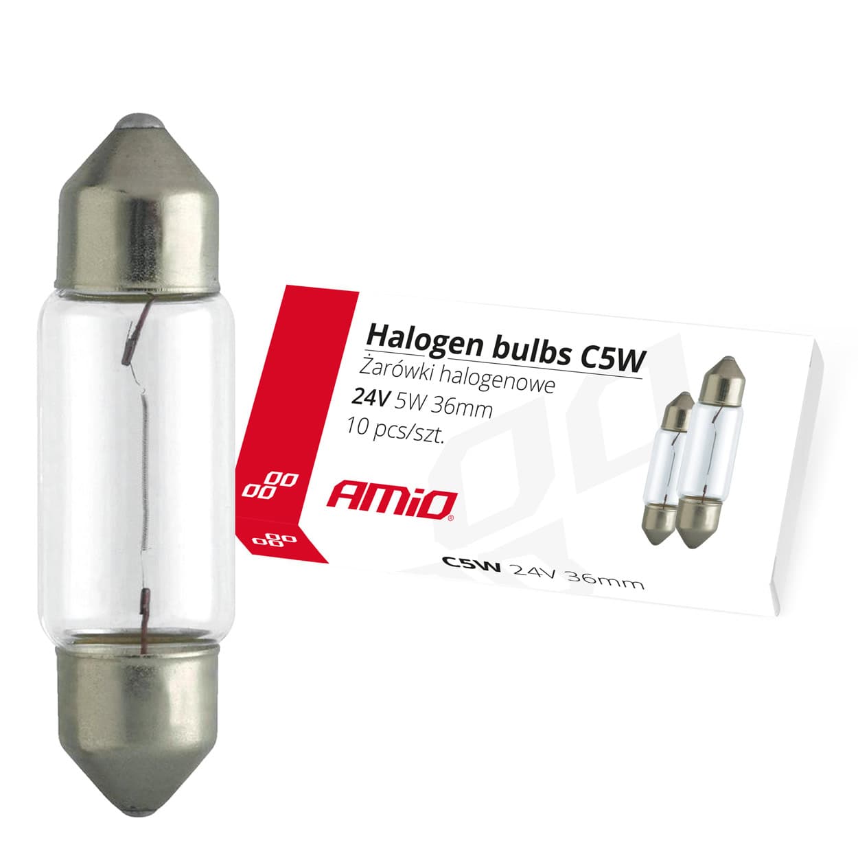 AMiO C5W 36mm 24V 5W avtomobilska žarnica (10 kosov)