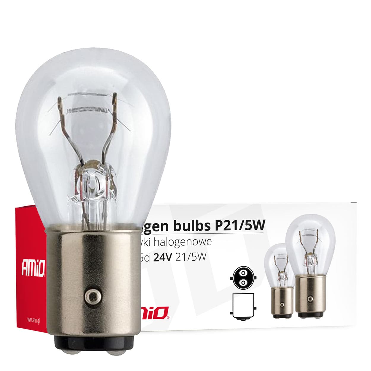 AMiO P21/5W BAY15d 24V (21W/5W) avtomobilska žarnica (10 kosov)
