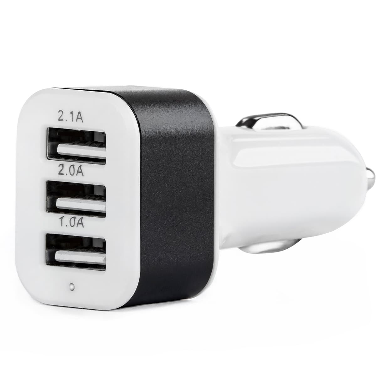Avtomobilski polnilnik AMiO PCH-03, 3x USB, bela