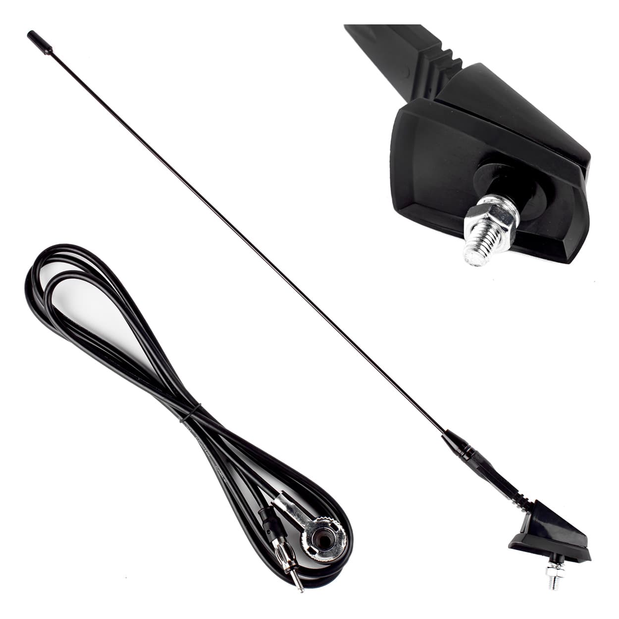 AMiO Antena avtomobilska AM/FM 41 cm z adapterjem 5 mm