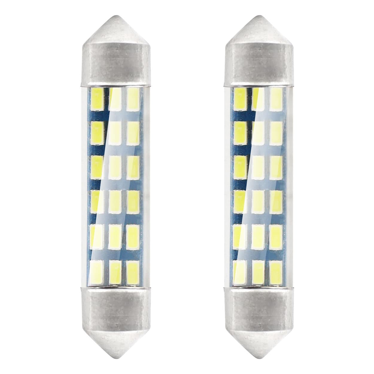 Žarnice AMiO LED Festoon C5W 41mm bela, 12V (18x 3014 SMD)