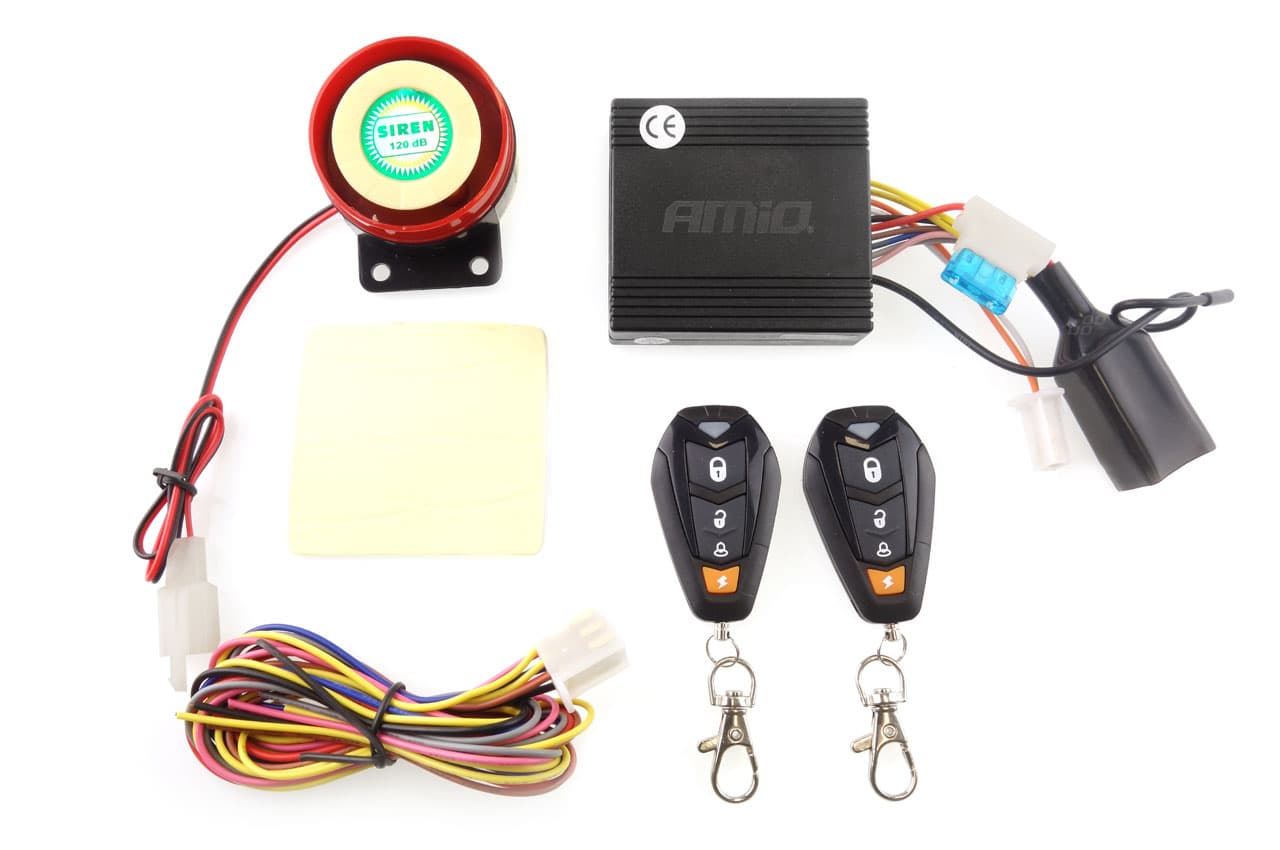 Univerzalni alarm za motor AMiO MCA14 z daljinskim upravljanjem (2x daljinca)