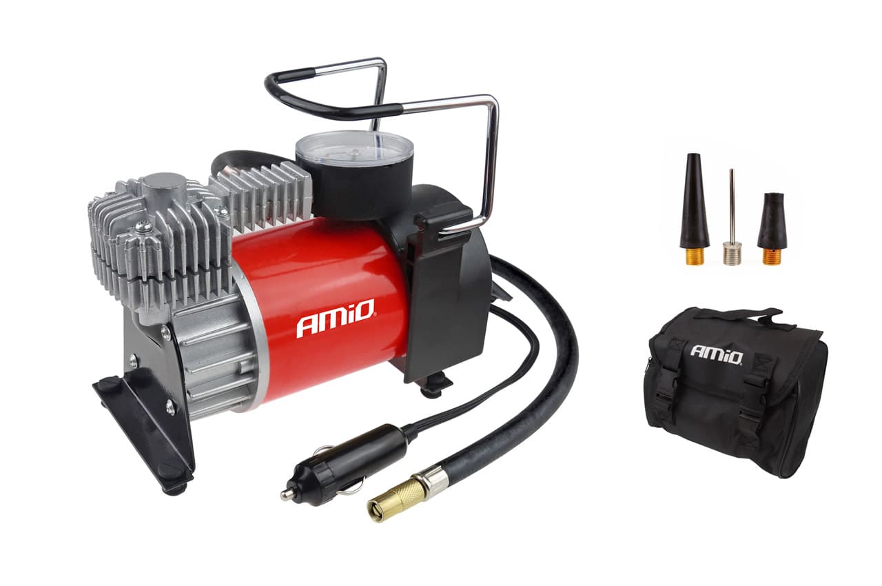 AMiO Avtomobilski kompresor ACOMP-03, 12V, kovinski z manometrom