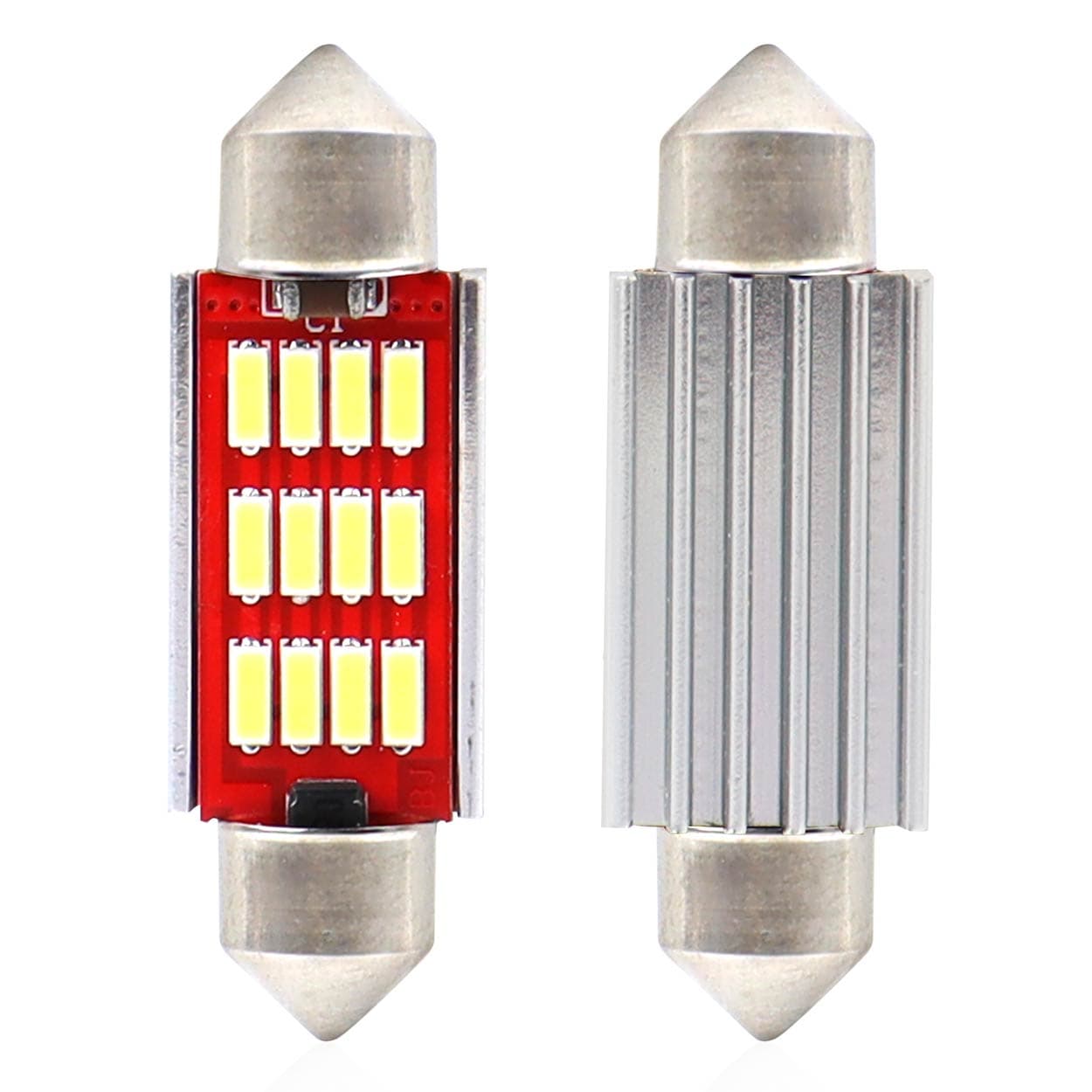 AMiO LED žarnica C5W Canbus 12xSMD 4014 Festoon 39mm White (12-24V)