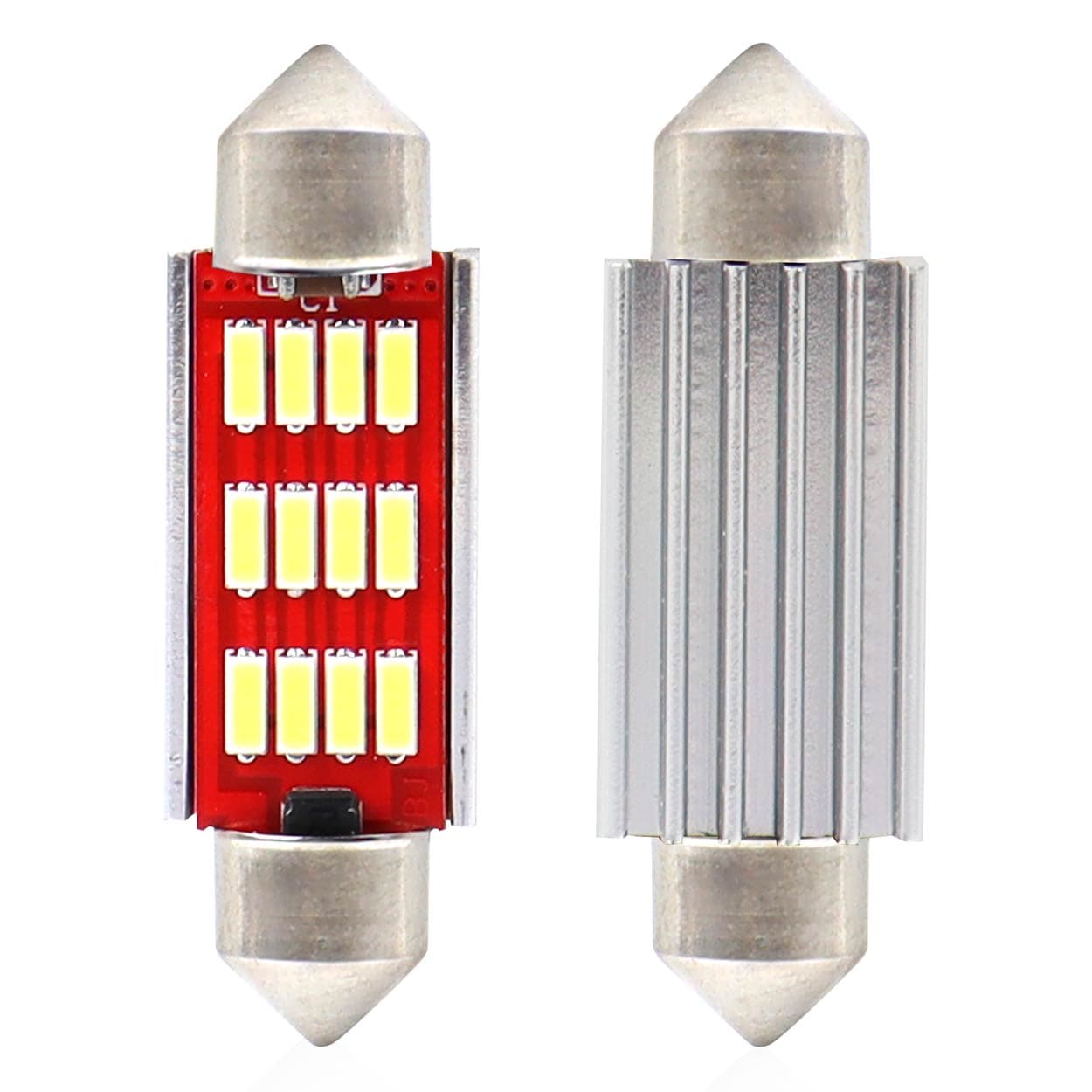 AMiO LED žarnica C5W Canbus 12xSMD 4014 Festoon 41mm White (12-24V)