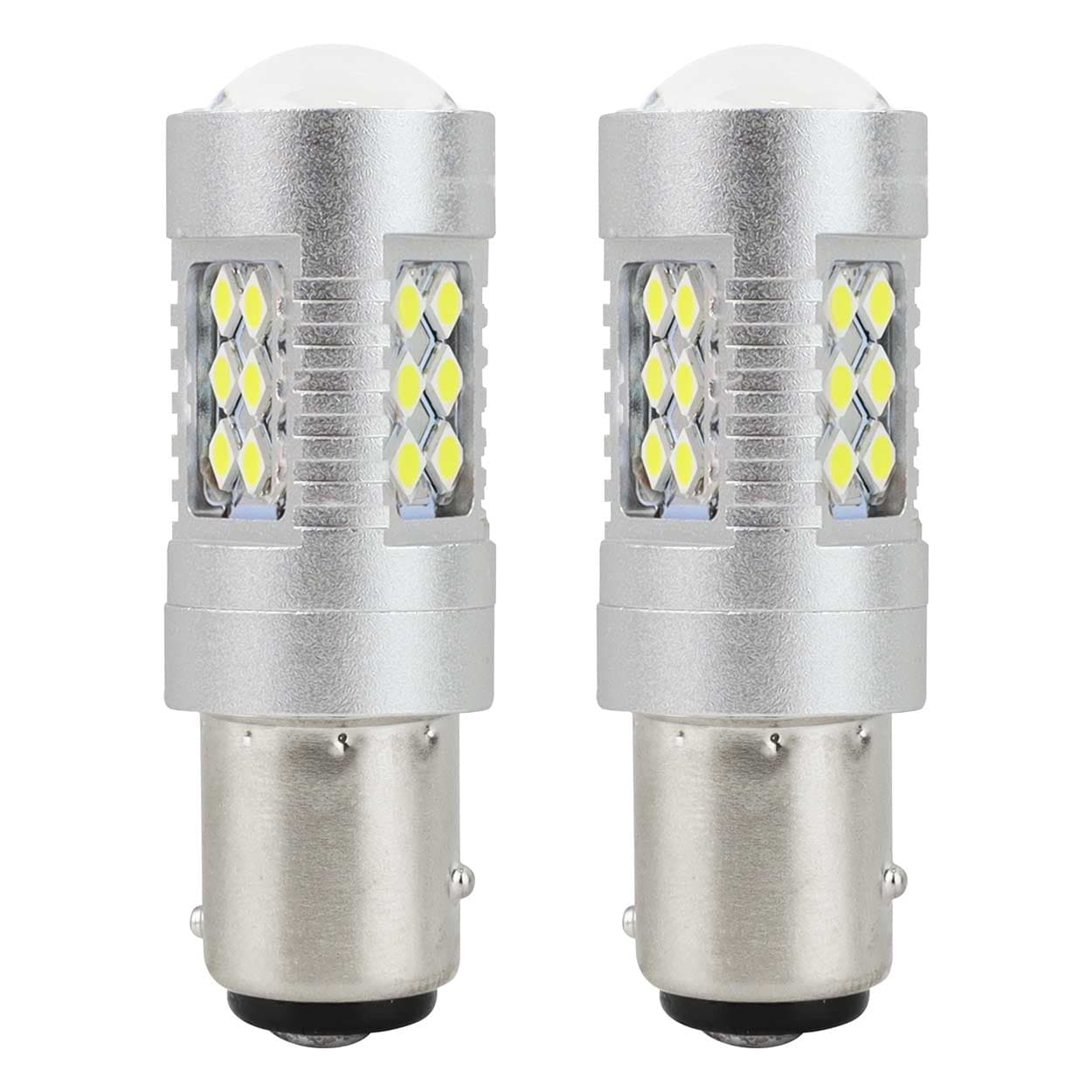 AMiO LED žarnici Canbus 1157 BAY15D P21/5W (24xSMD 3030) - bela 12/24V