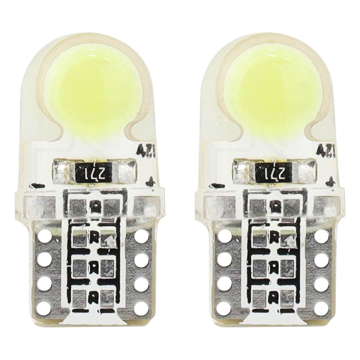 LED žarnici AMiO W5W T10 COB, bela, 12V