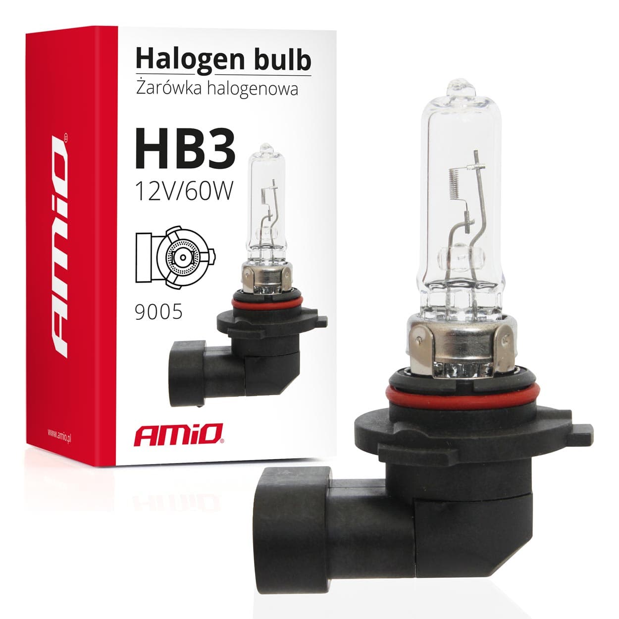 Amio HB3 (9005) 12V 60W Halogenska Žarnica (E8)