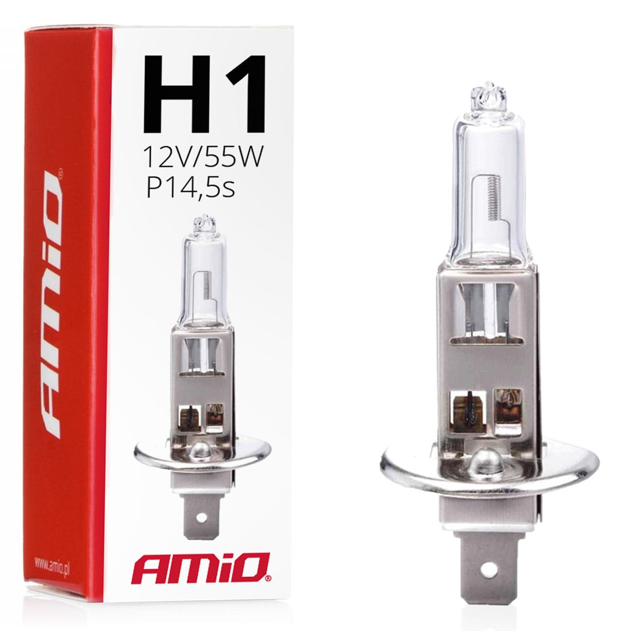 Amio H1 12V 55W Halogenska Žarnica s UV filtrom (E8)