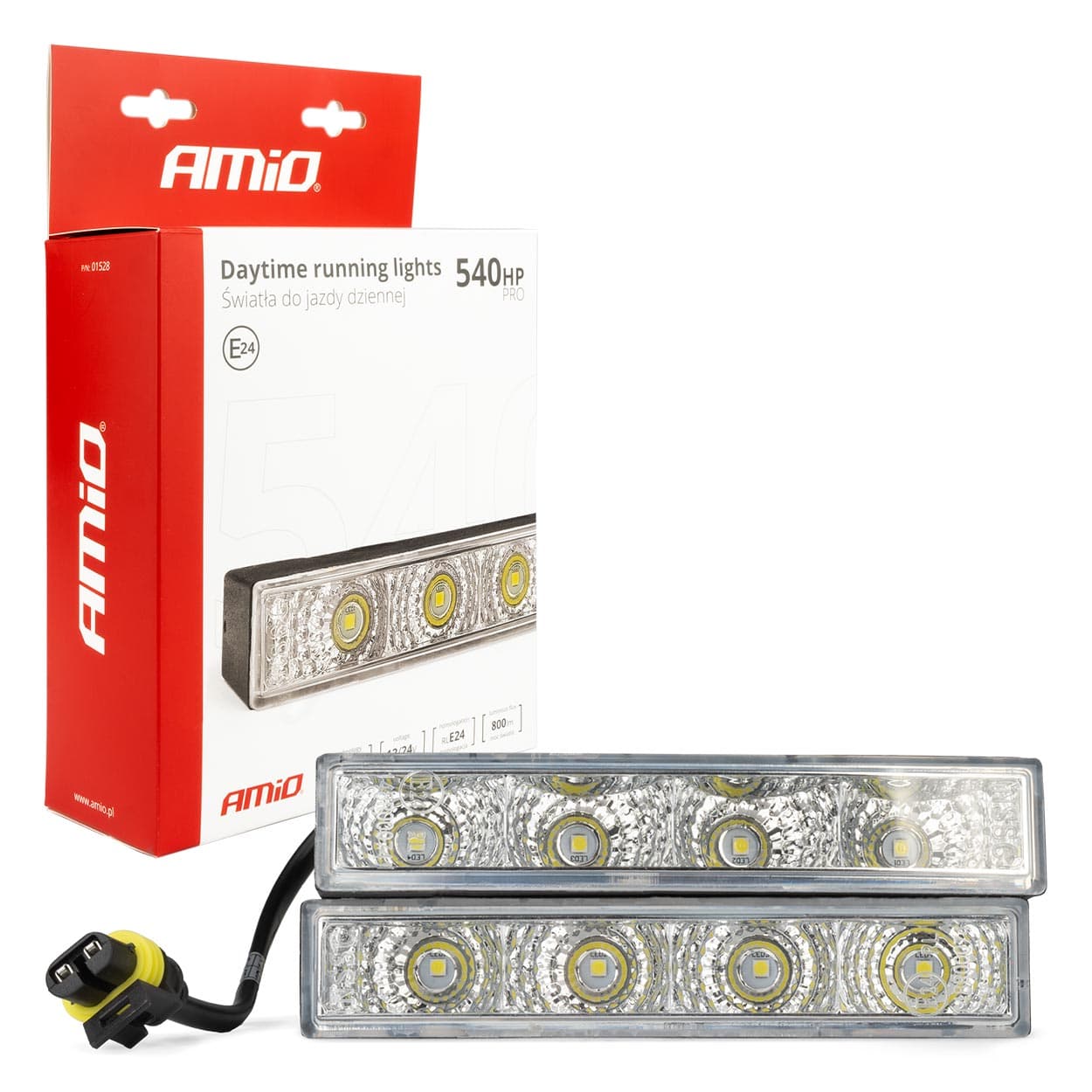 Dnevne luči AMiO DRL 540 PRO, homologirane, 12V/24V, kompaktne