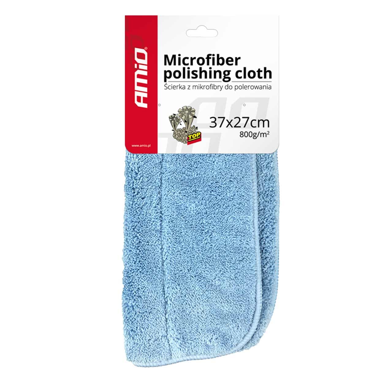AMiO Mikrovlaknena krpa za poliranje avtomobila 37x27 cm 800g/m²