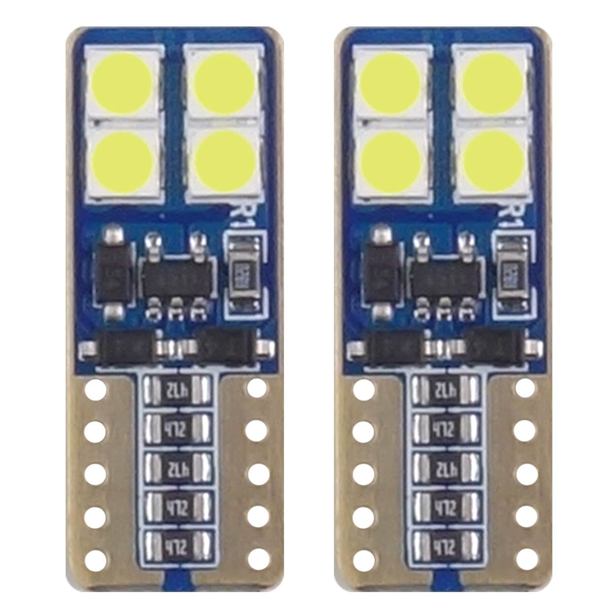 AMiO LED žarnici Canbus T10 W5W (8xSMD 2835) - bela 12/24V