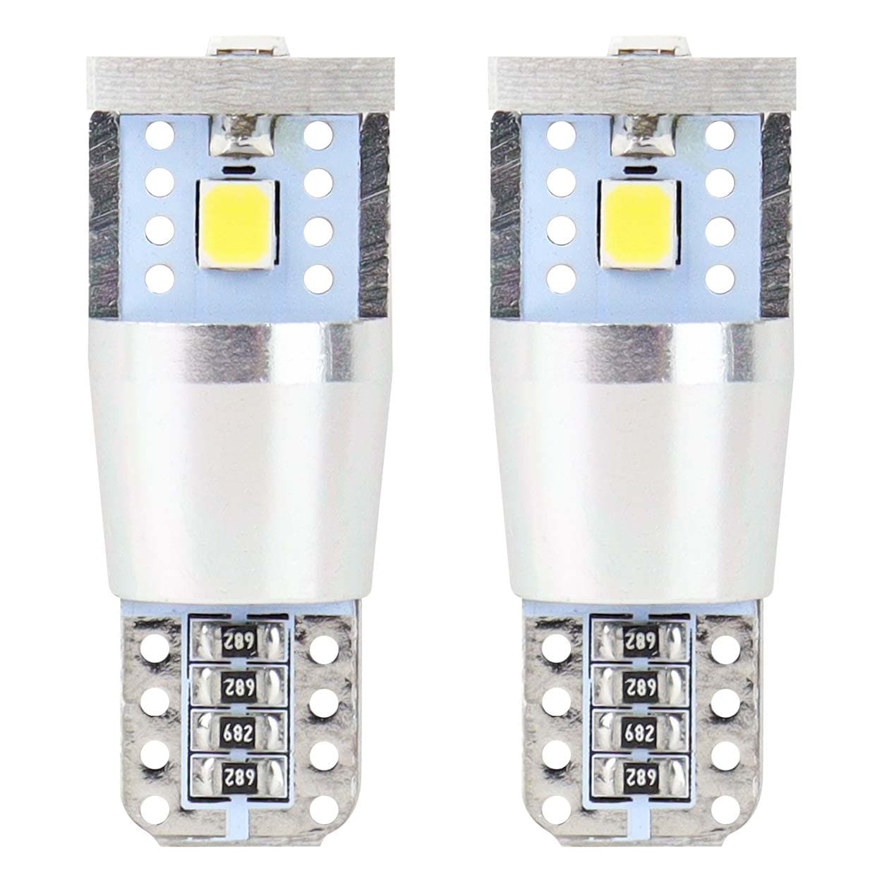 AMiO LED žarnici Canbus T10 W5W ALU (3xSMD 2835) - bela 12/24V