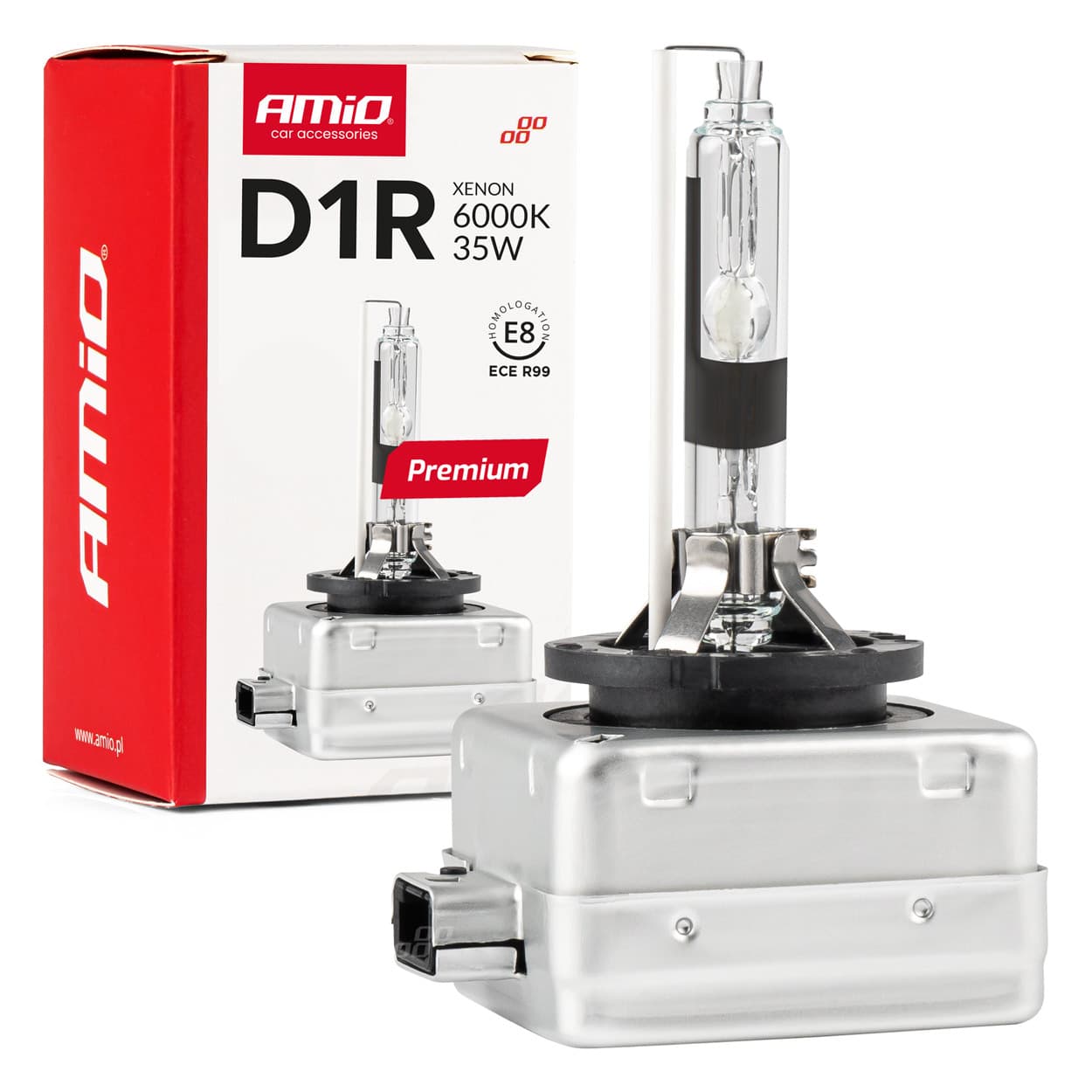Žarnica Xenon AMiO D1R 6000K, Premium serija