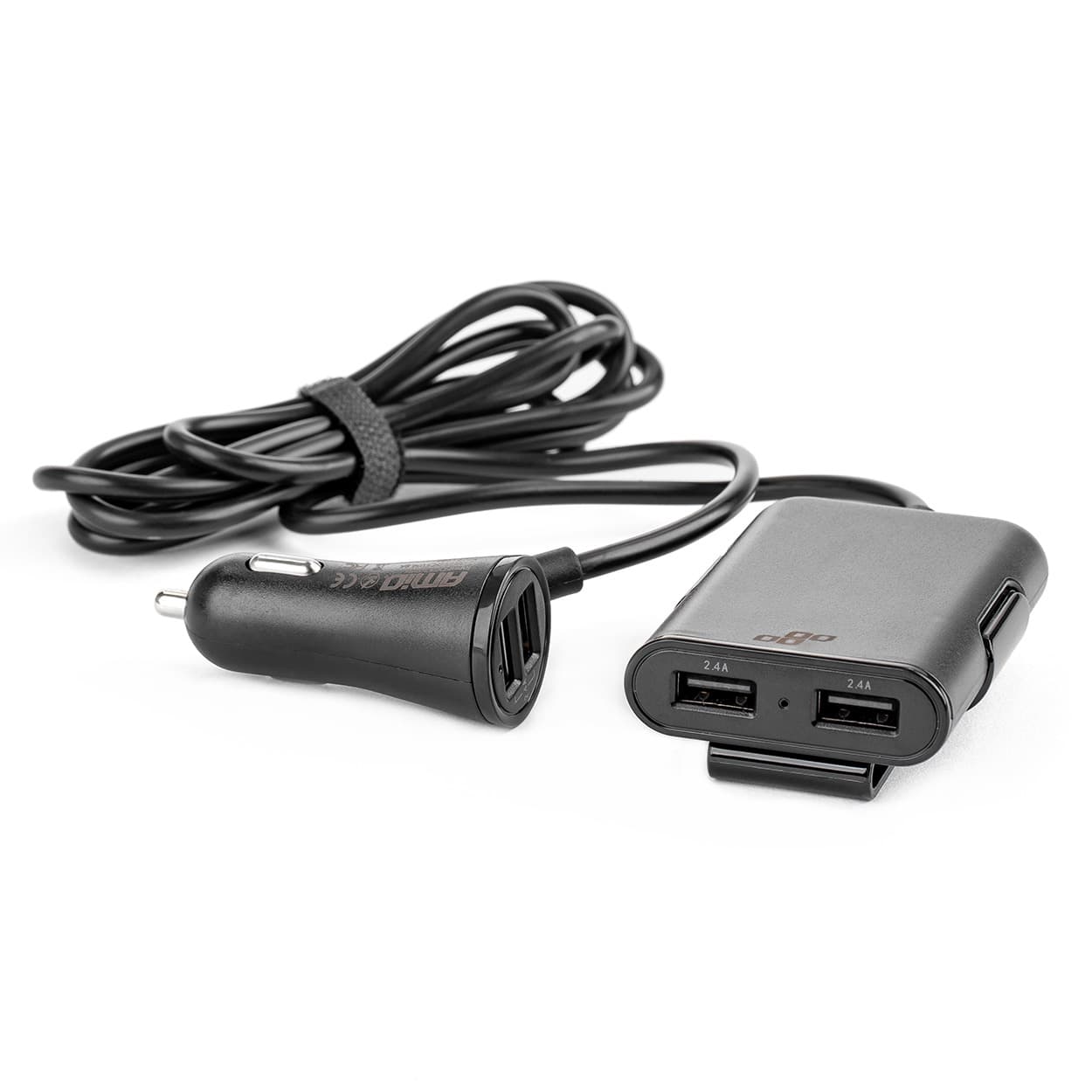 AMiO 4-portni USB polnilnik spredaj/zadaj s podaljškom (4.8A)