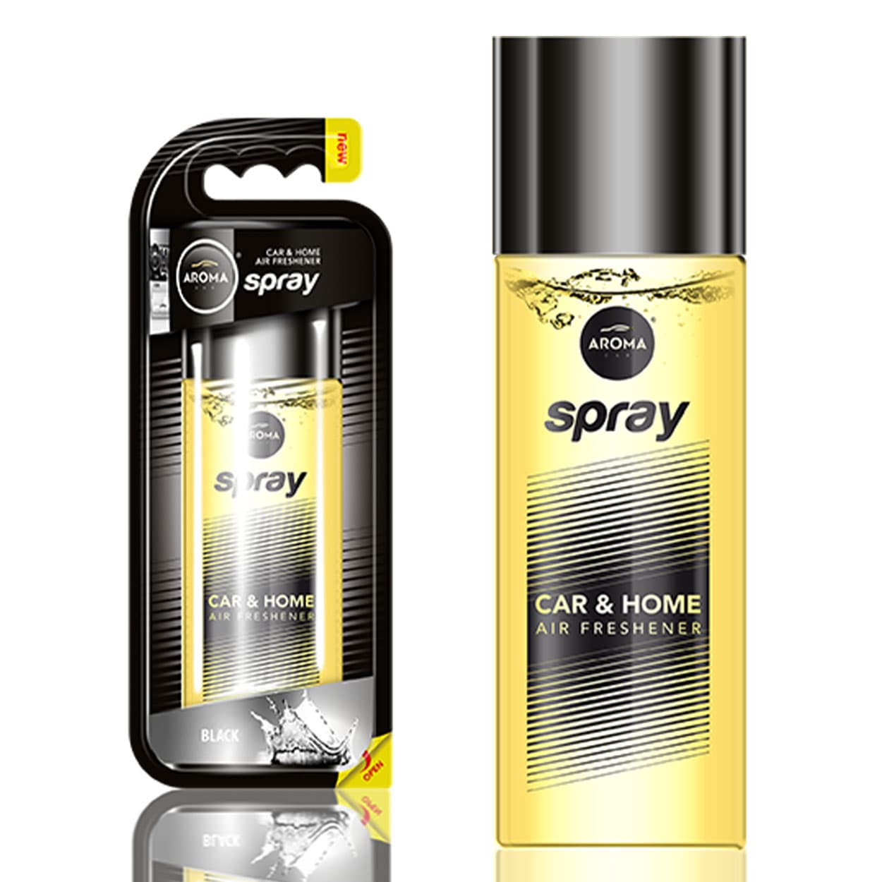 AROMA CAR Aroma Spray osvežilček za avto, črna, 50ml