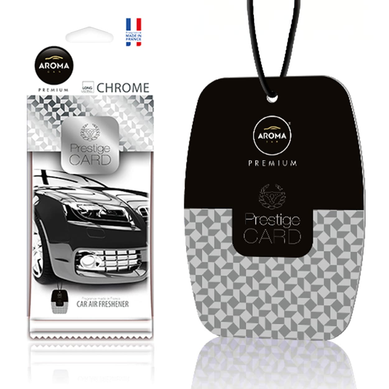 Osvežilec zraka AROMA CAR Prestige Card, krom