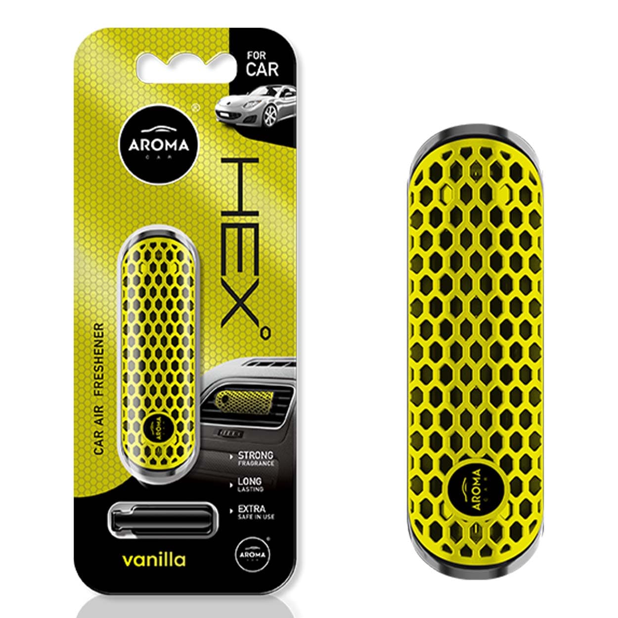 AROMA CAR Osvežilec zraka HEX, polimerni, vanilija