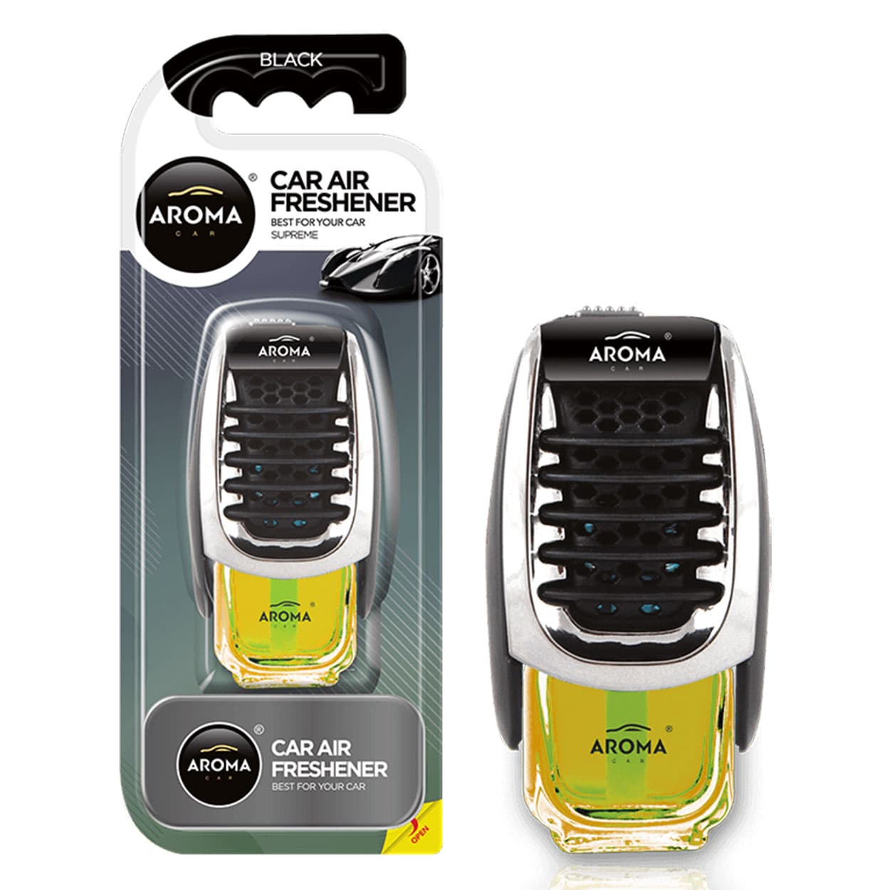 AROMA CAR Odzračevalnik zraka Supreme Black (na ventilacijo)