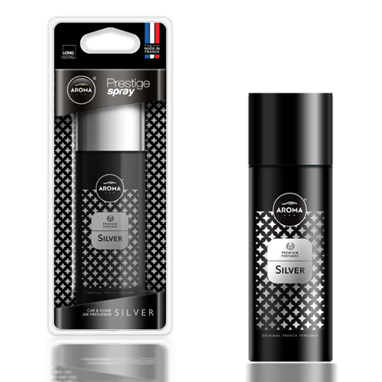 AROMA CAR prestige osvežilc zraka, spray srebrn