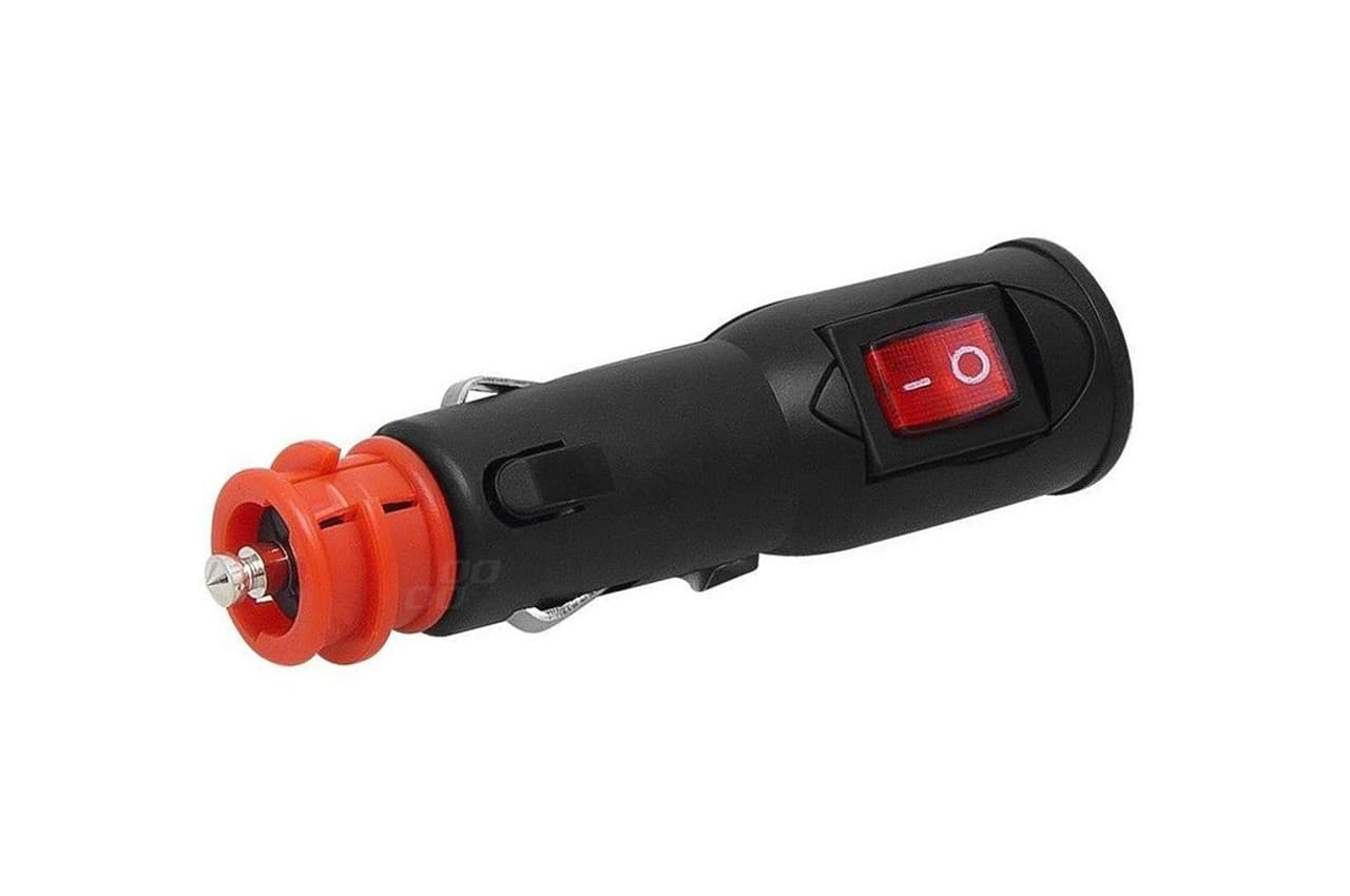 Vtičnica za vžigalnik AMiO Euro DIN z vklopnim stikalom (12V/24V)