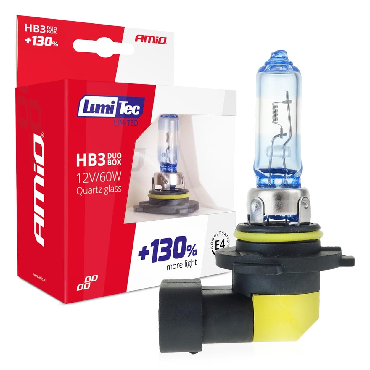 AMiO HB3 12V 60W LumiTec +130% žarnica, duo