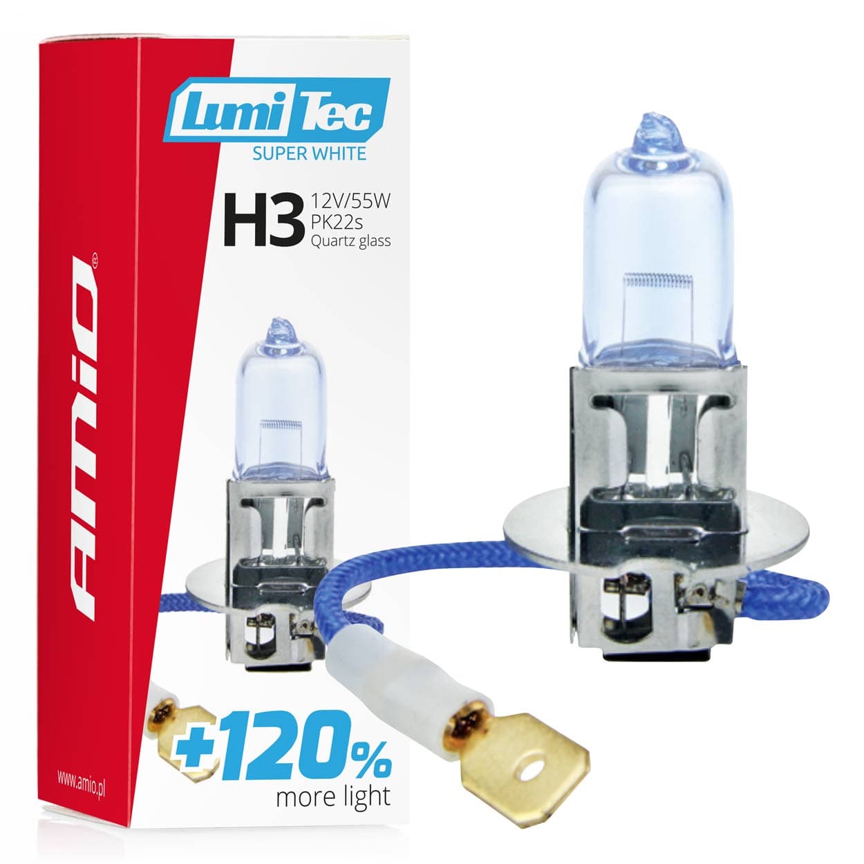 AMiO H3 12V 55W LumiTec Super White +120% žarnica