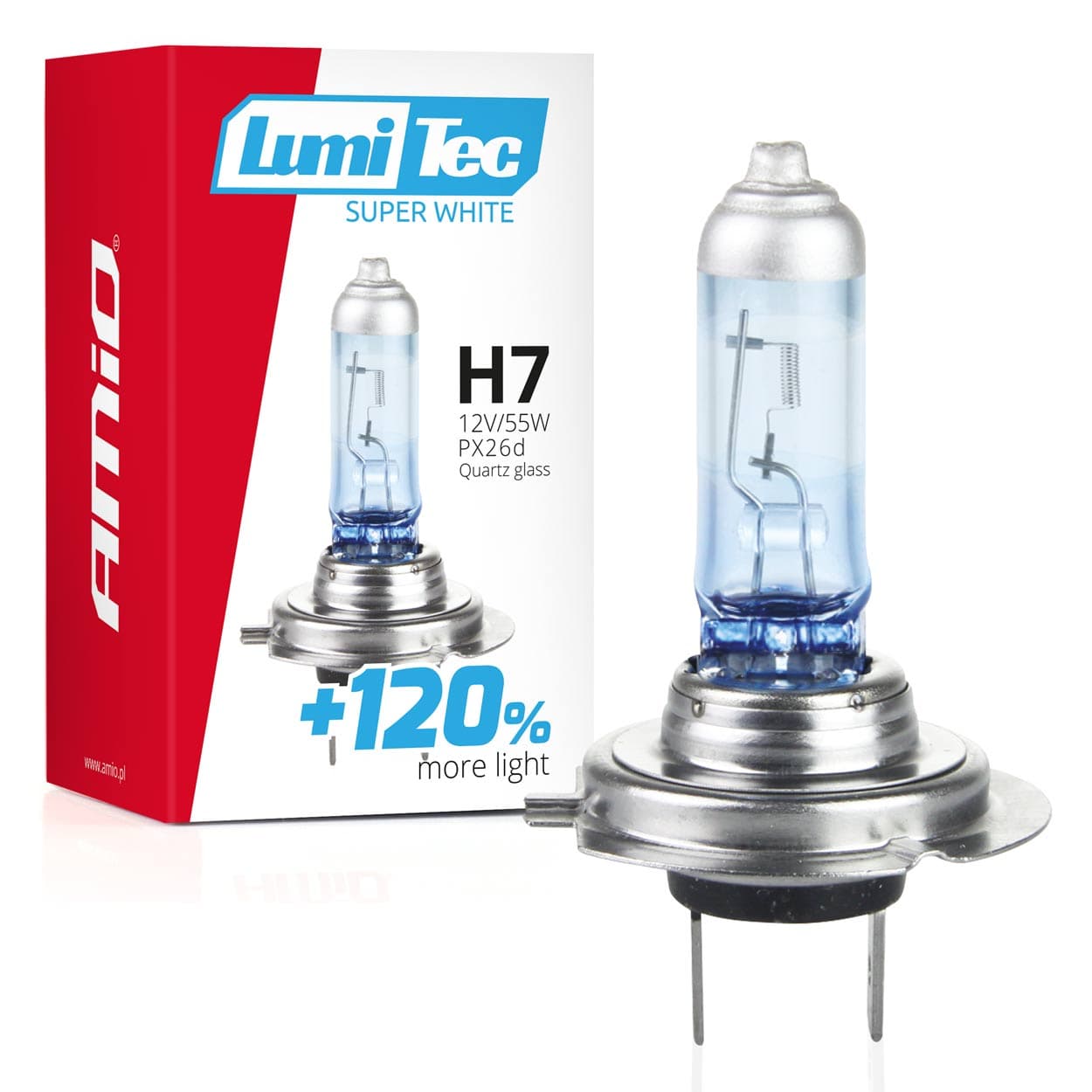 AMiO H7 12V 55W LumiTec Super White +120% žarnica
