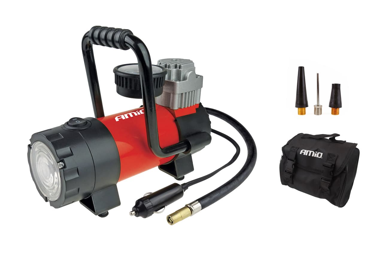 AMiO Kompresor ACMP-06, 12V, LED lučka, z manometrom