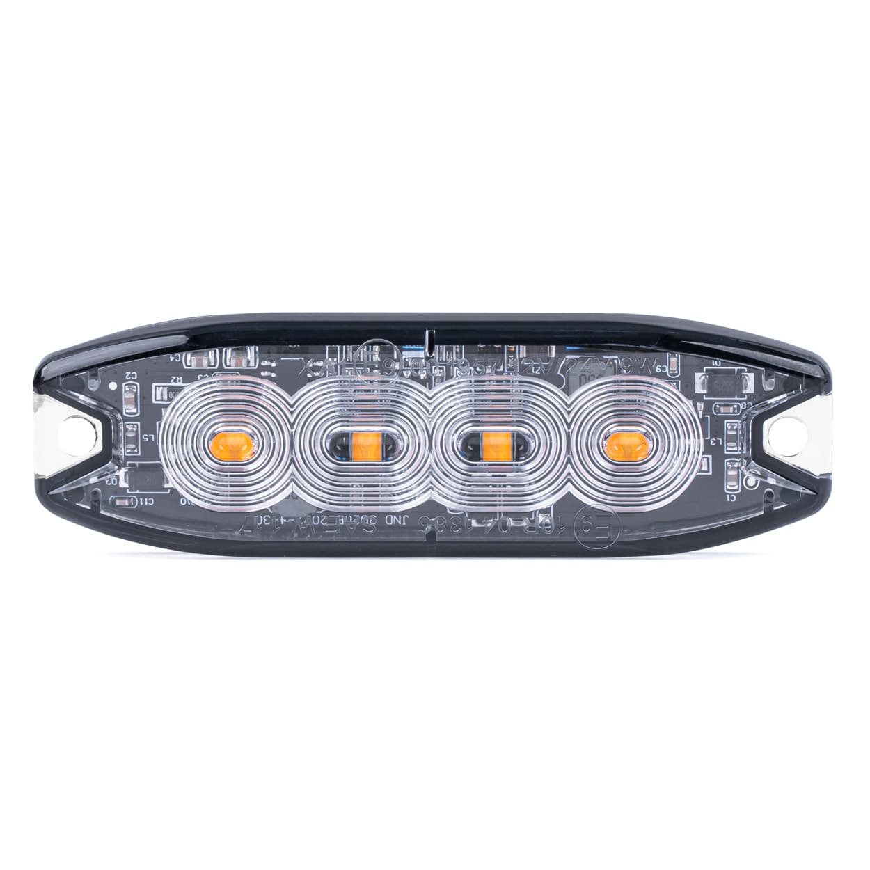 AMiO LED alert svetilka, ravna, 4 LED, 12-24V, IP67