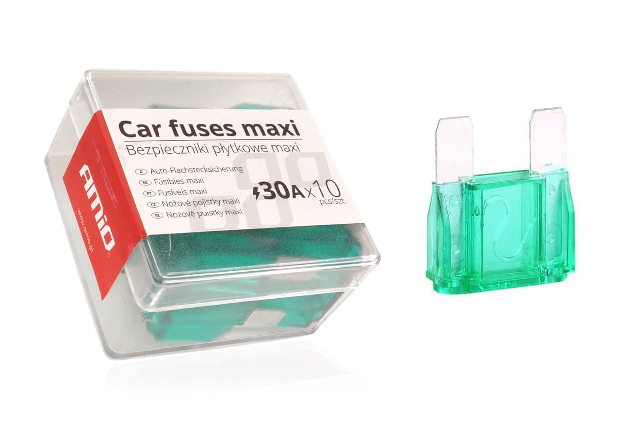 AMiO avtomobilska varovalka MAXI, 10 kom., 30A