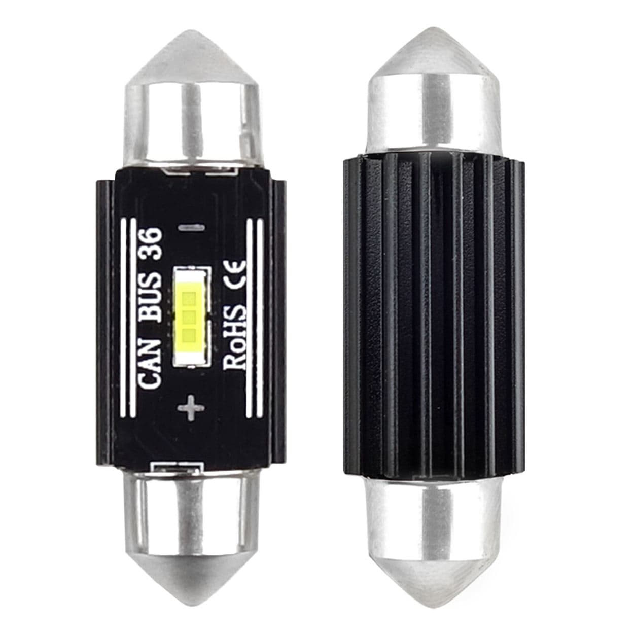 LED žarnici AMiO CANBUS C5W 36mm, bela, 12-24V